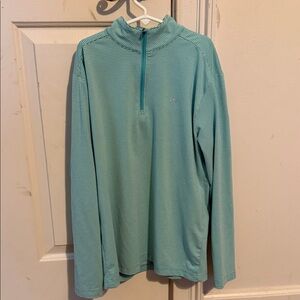 Southern Tide Men's Aqua Zip-Up Sweater